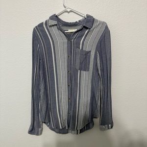 Women’s Medium Maeve by Anthropologie Blue/White Buttondown